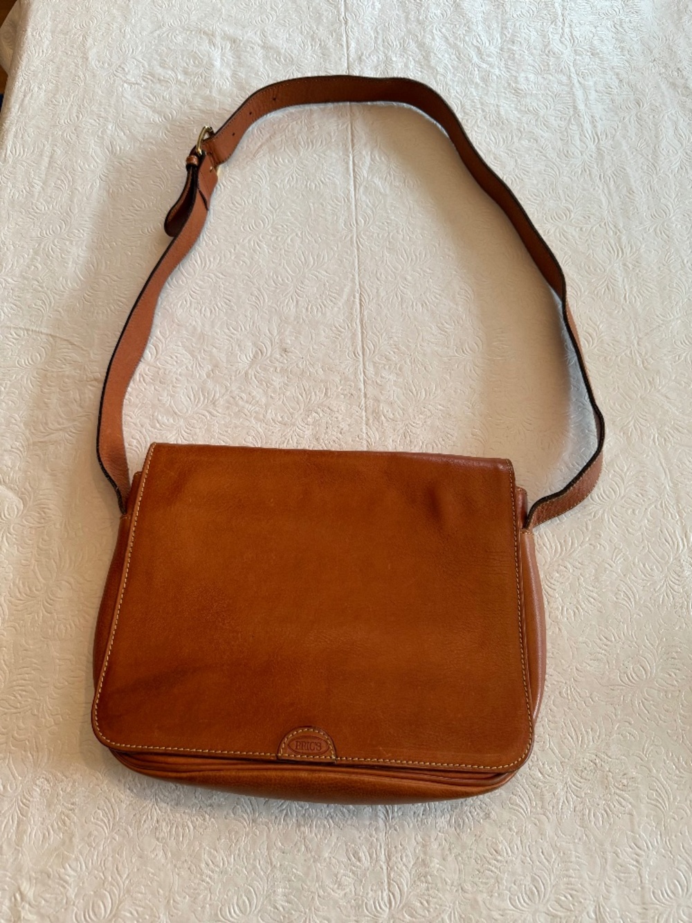 Brics Wms Light Tan Leather Shoulder Bag